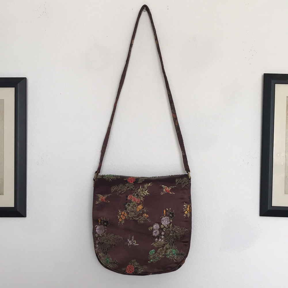 Japanese Beaded Messenger-Style Purse - Picture 2 of 7
